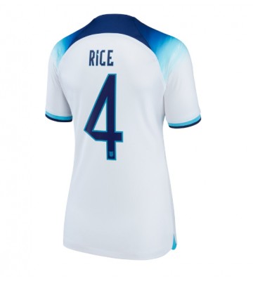 England Declan Rice #4 Replika Hjemmebanetrøje Dame VM 2022 Kortærmet